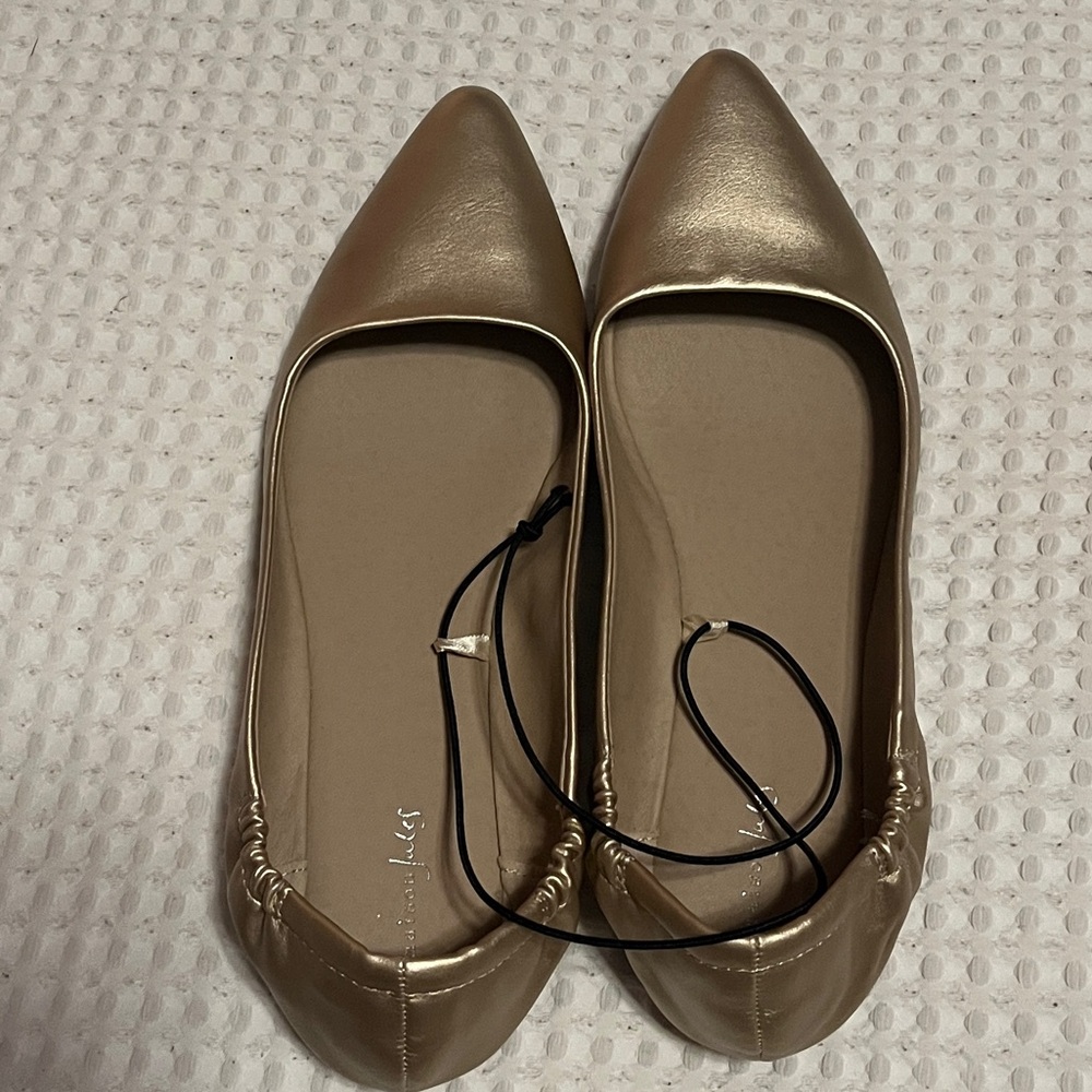 Maison Jules Gold Women's Flats